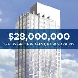 133 Greenwich Street Development Investment Sale - New York, NY - $28M - Skyline Properties closed deal