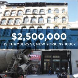 119 Chambers Street Retail Investment Sale - New York, NY - $2.5M - Skyline Properties closed deal