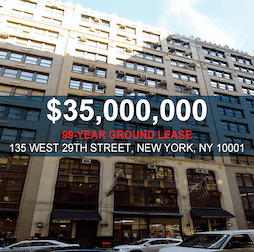 135 West 29th Street Office Ground Lease - New York, NY - $35M - Skyline Properties closed deal
