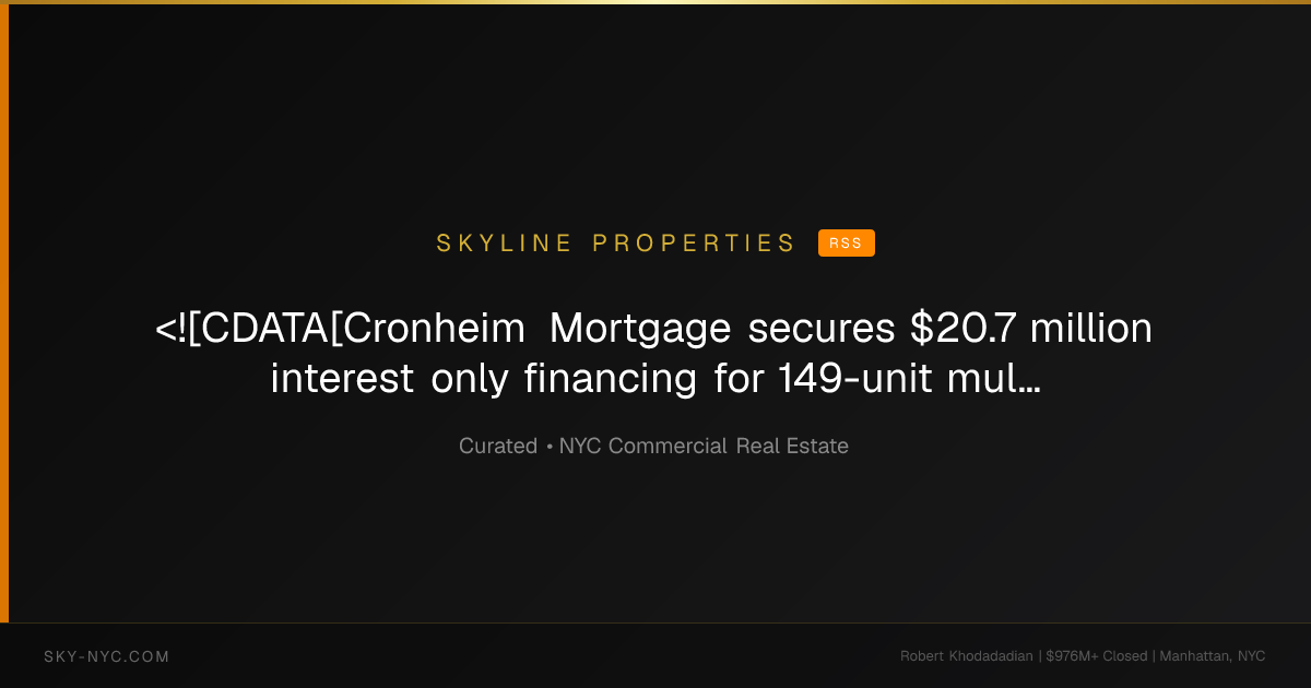 <![CDATA[Cronheim Mortgage secures $20.7 million interest only financing for 149-unit multifamily property in Myrtle Beach, SC]]> — Skyline Properties on rss