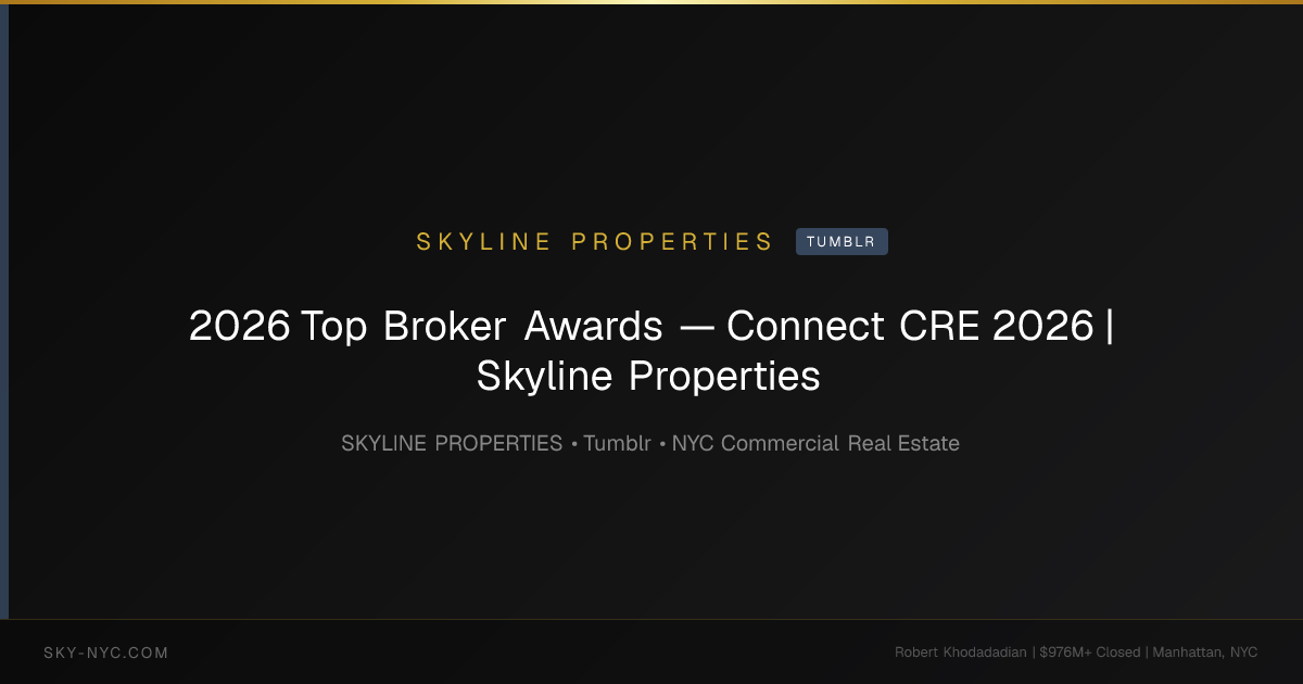 2026 Top Broker Awards — Connect CRE 2026 | Skyline Properties — Skyline Properties on Tumblr