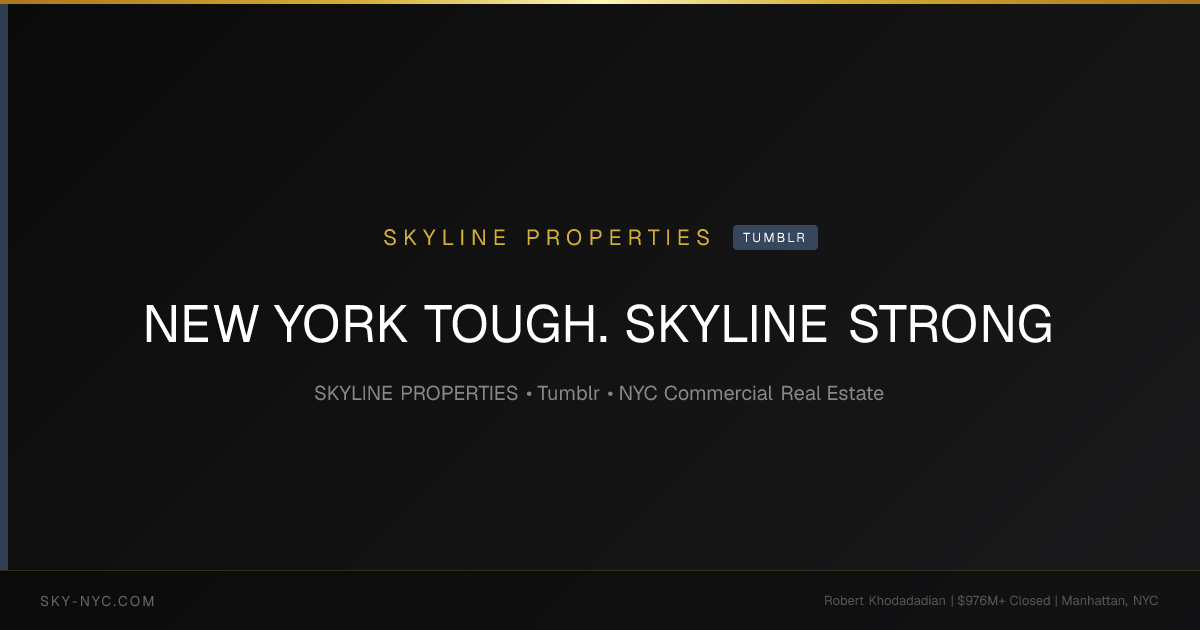 NEW YORK TOUGH. SKYLINE STRONG — Skyline Properties on Tumblr